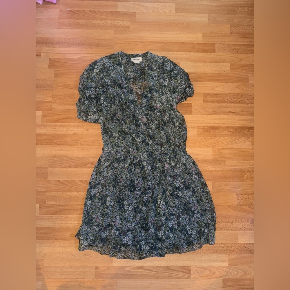 Zadig & Voltaire Blue Floral Mini Dress